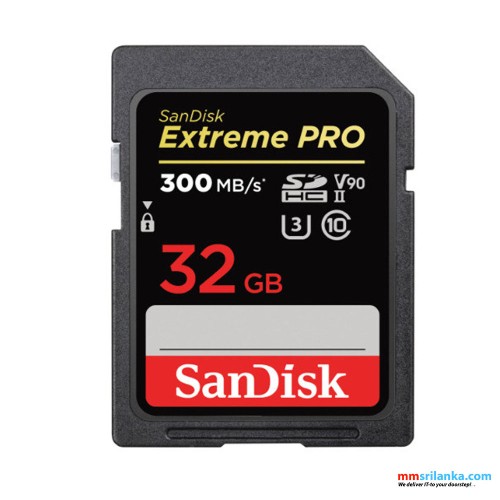 SanDisk Extreme Pro 32GB SDHC 300 MB Memory Card (1Y)